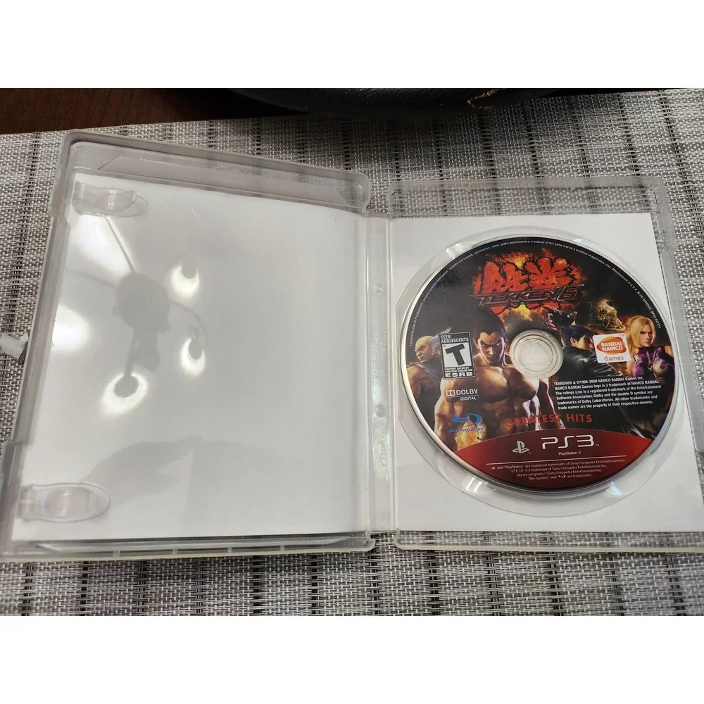 Tekken 6 Greatest Hits Sony PS3 Game Case Disc Namco T Rated Fighting NTSC